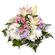 Enchanting lady. Glamourous flower arrangement with lilies and chrysanthemums.